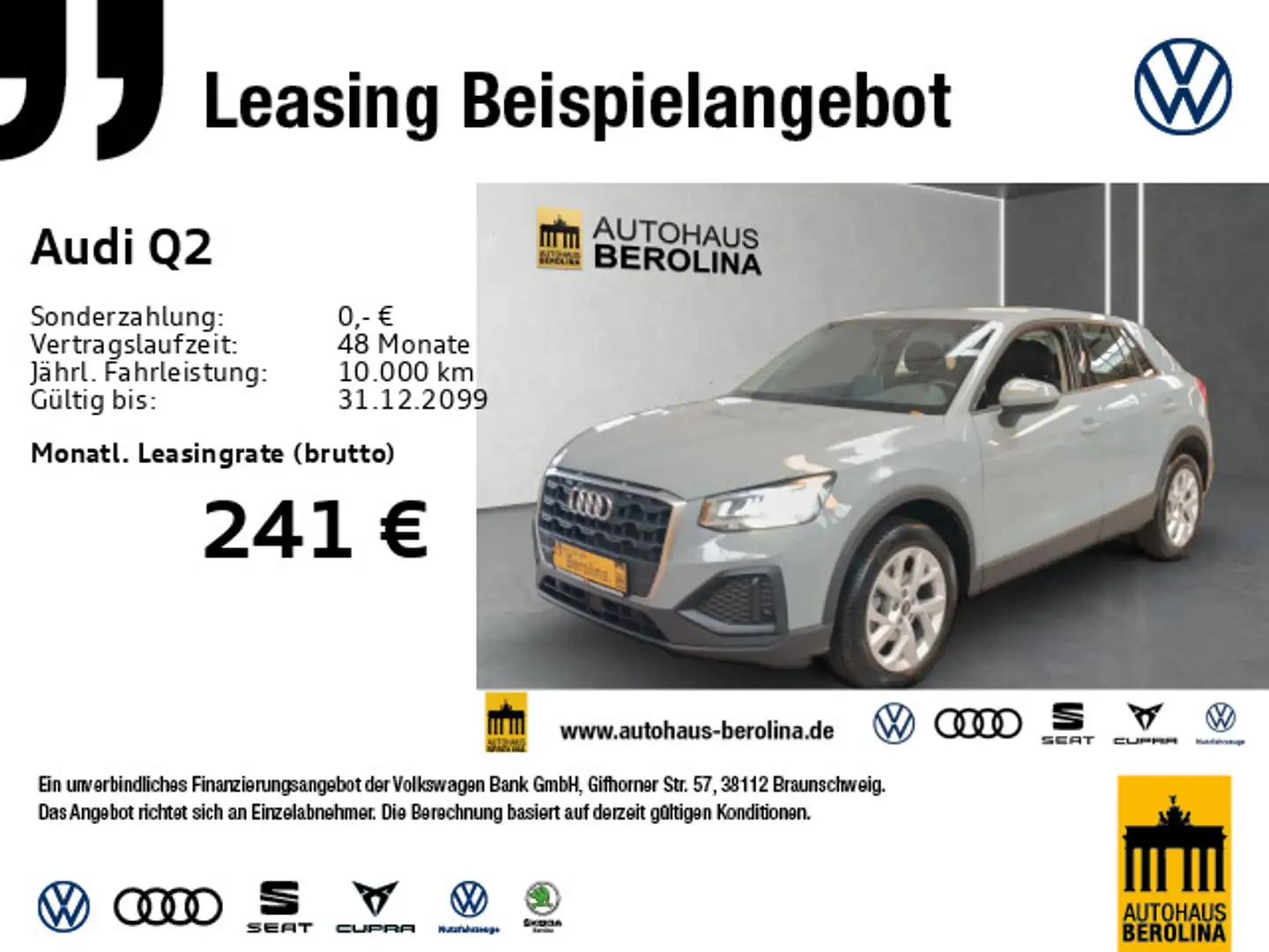 Audi Q2 30 TFSI *LED*PDC*17"*Virt.C*KLIMA* Grau - 1