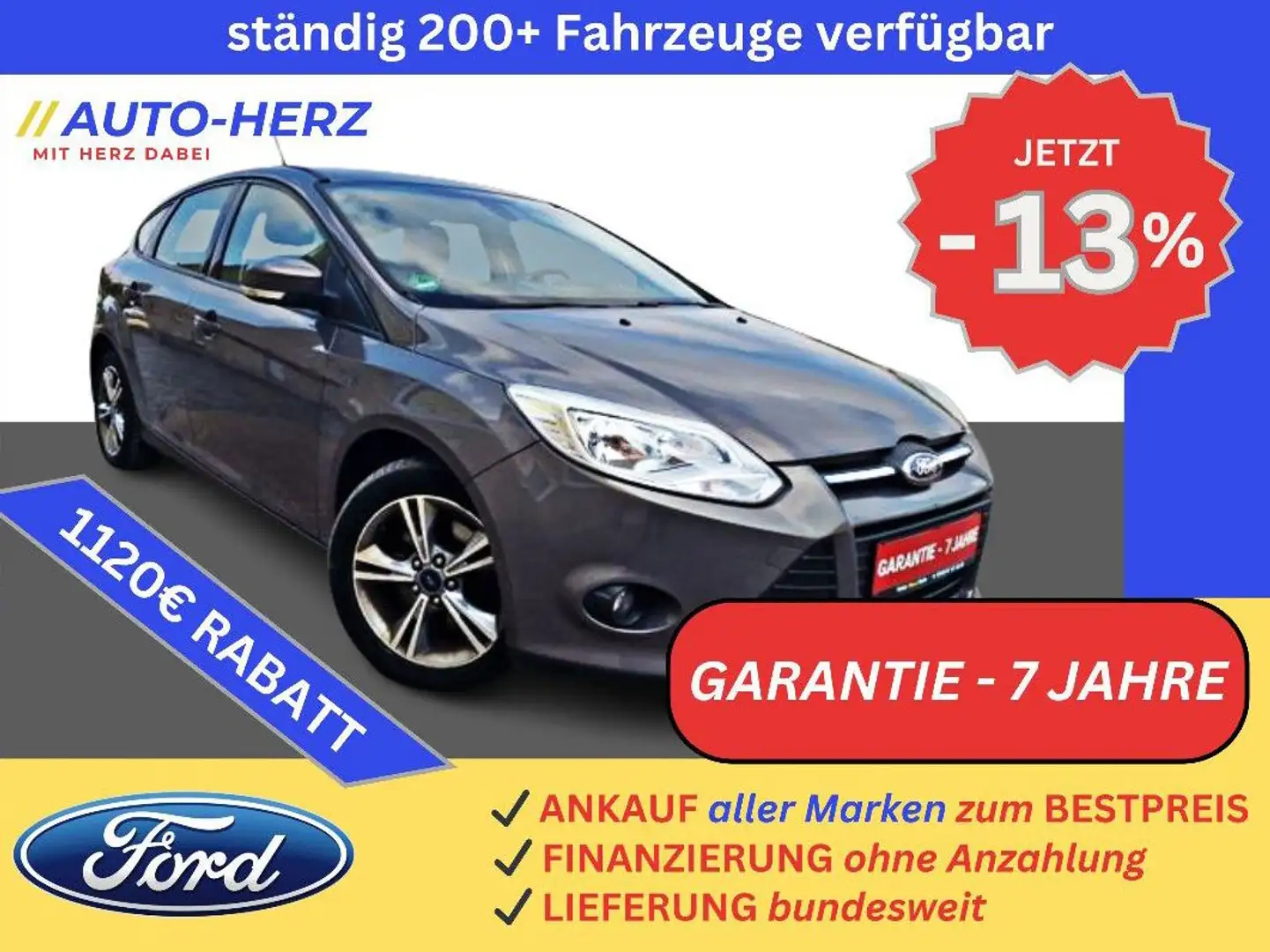 Ford Focus SYNC Lim. 5-Trg+PDC+Sitzh+Navi+Klimaautom Grau - 1