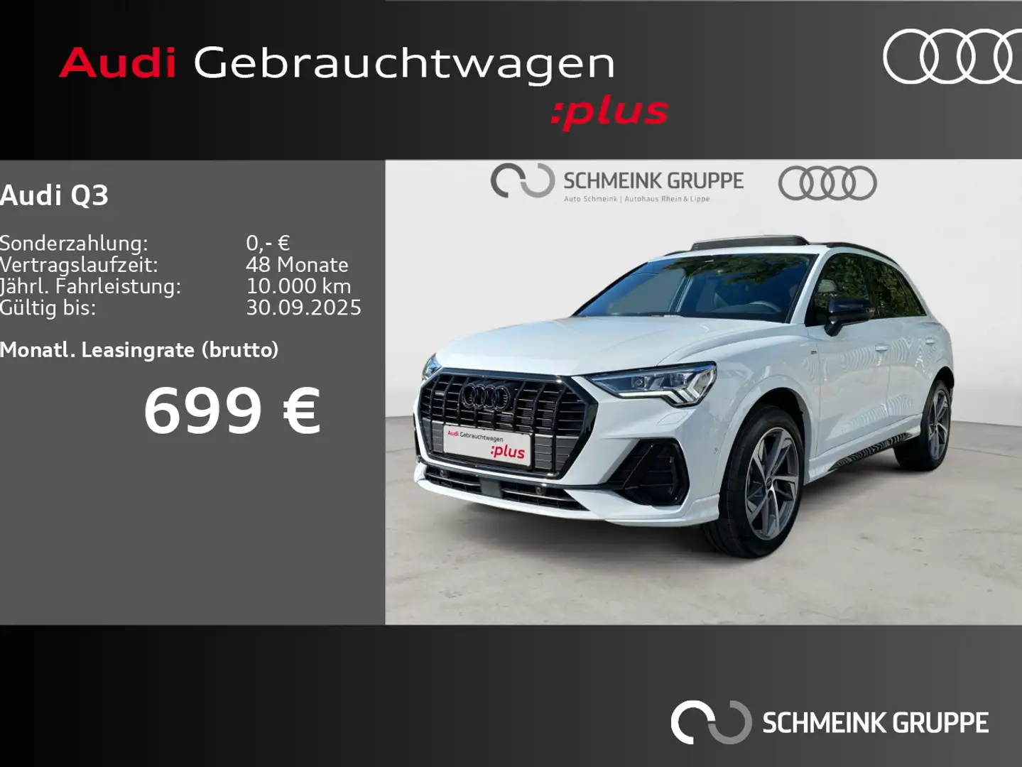 Audi Q3 S line 40 TFSI 2x S line quattro Matrix Pano Weiß - 1