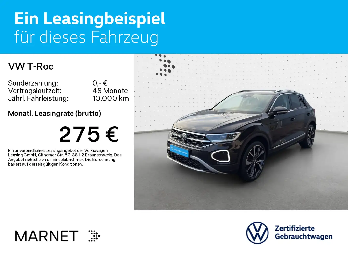Volkswagen T-Roc 1.5 TSI DSG Style* Navi*AHK*StHzg*IQ-Drive Schwarz - 2