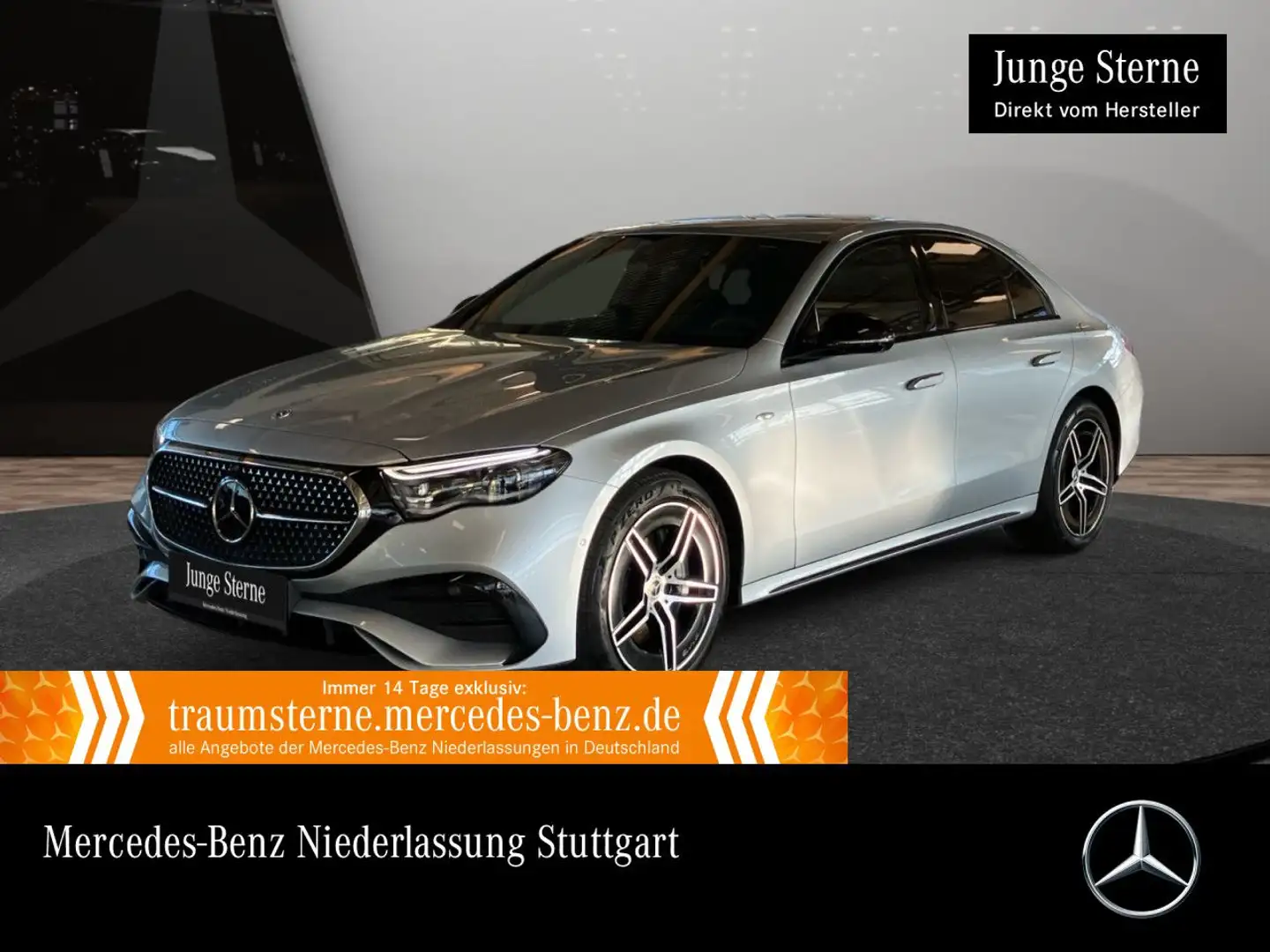 Mercedes-Benz E 300 e Hybrid AMG Fahrass 360° Distr. HUD Night Argent - 1