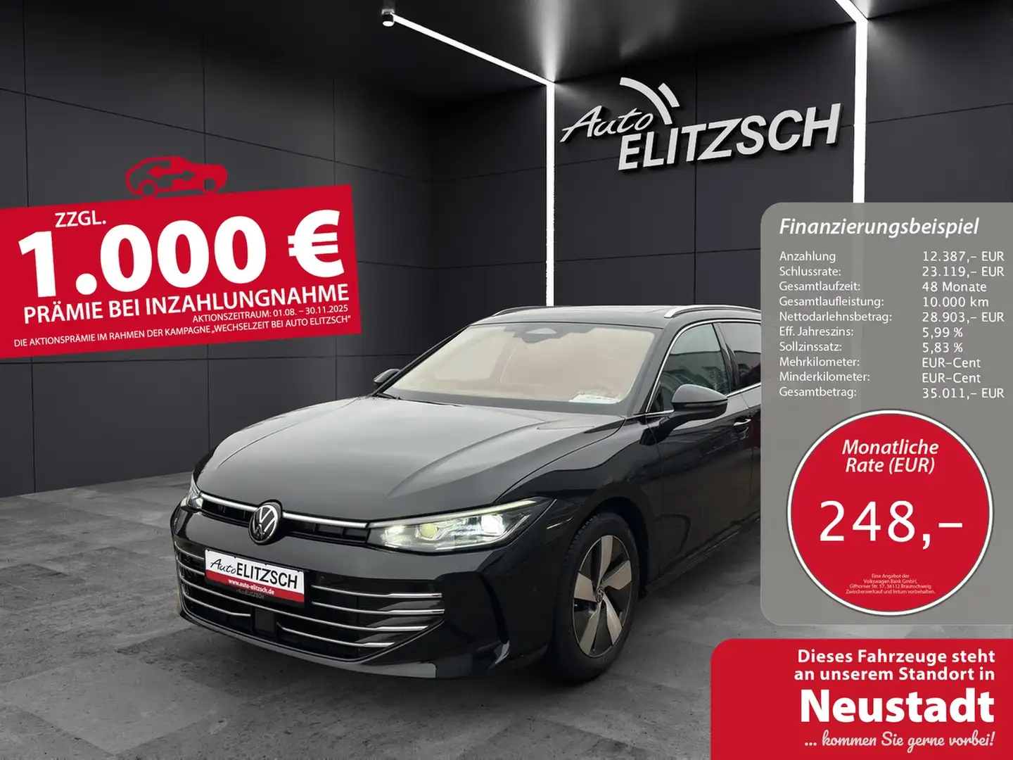 Volkswagen Passat TDI DSG Elegance MATRIX ACC AHK PANO STH HuD Schwarz - 1