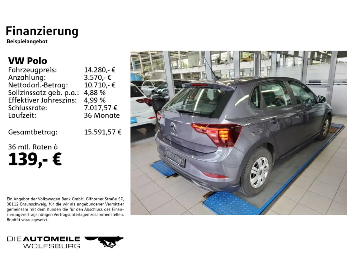 Volkswagen Polo VI 1.0 MPI Fresh LED/Multilenk Grigio - 2