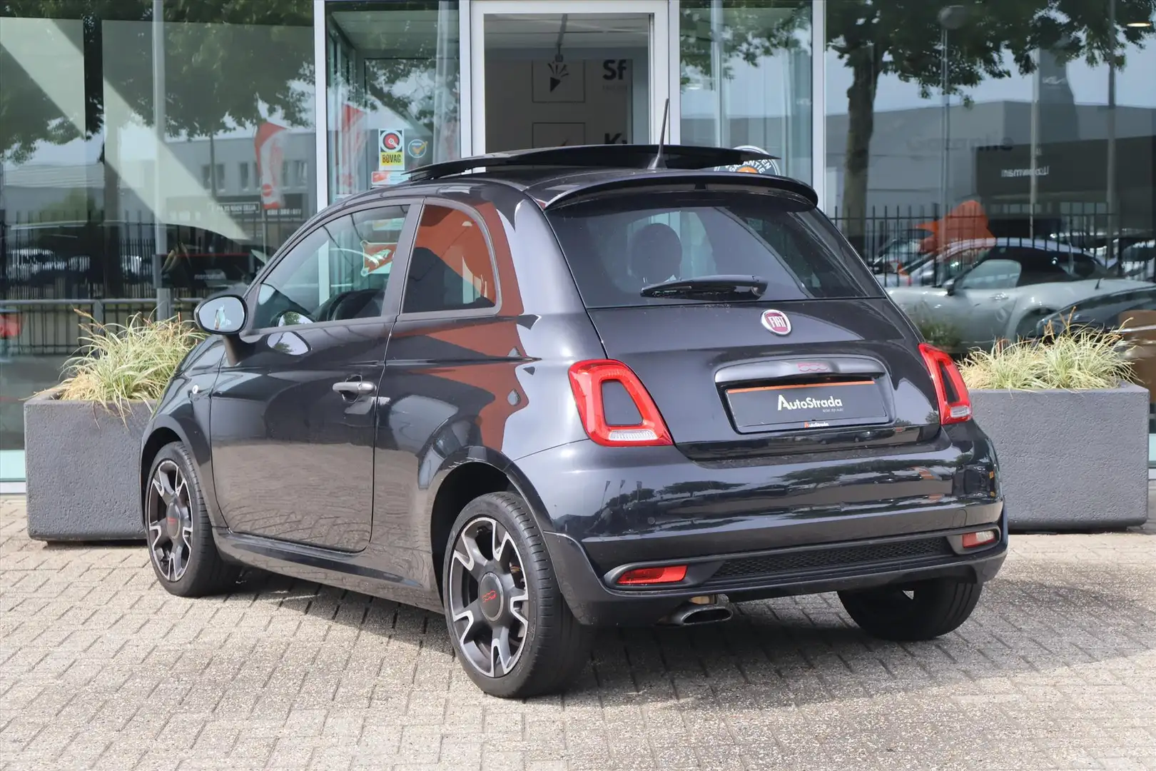 Fiat 500 S TwinAir Turbo 105pk | Sensoren | Carplay | Clima Zwart - 2
