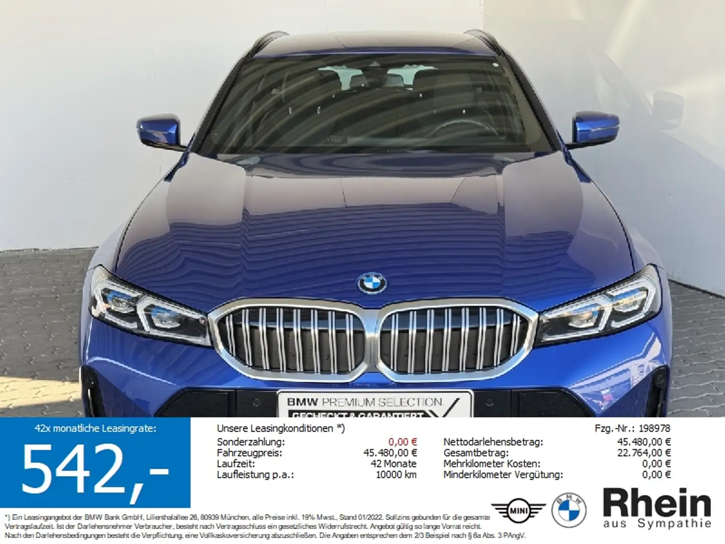 BMW 330 e Tour. M Sport LiveCock.LED.AHK.H/K.DriveAss Blau - 1