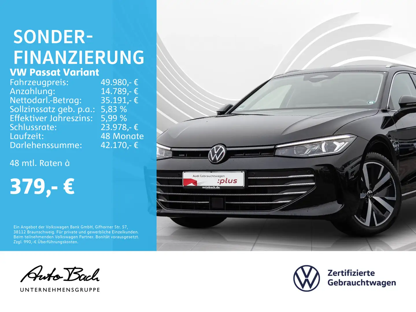 Volkswagen Passat Variant 2.0 TDI "Business" DSG Navi LED D Schwarz - 1