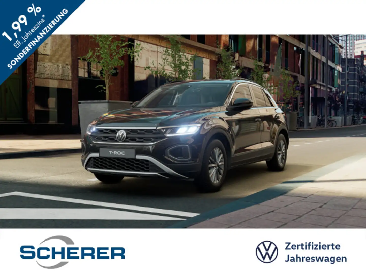 Volkswagen T-Roc 1.0 TSI LED NAVI FRONT ASSIST SHZ Schwarz - 1