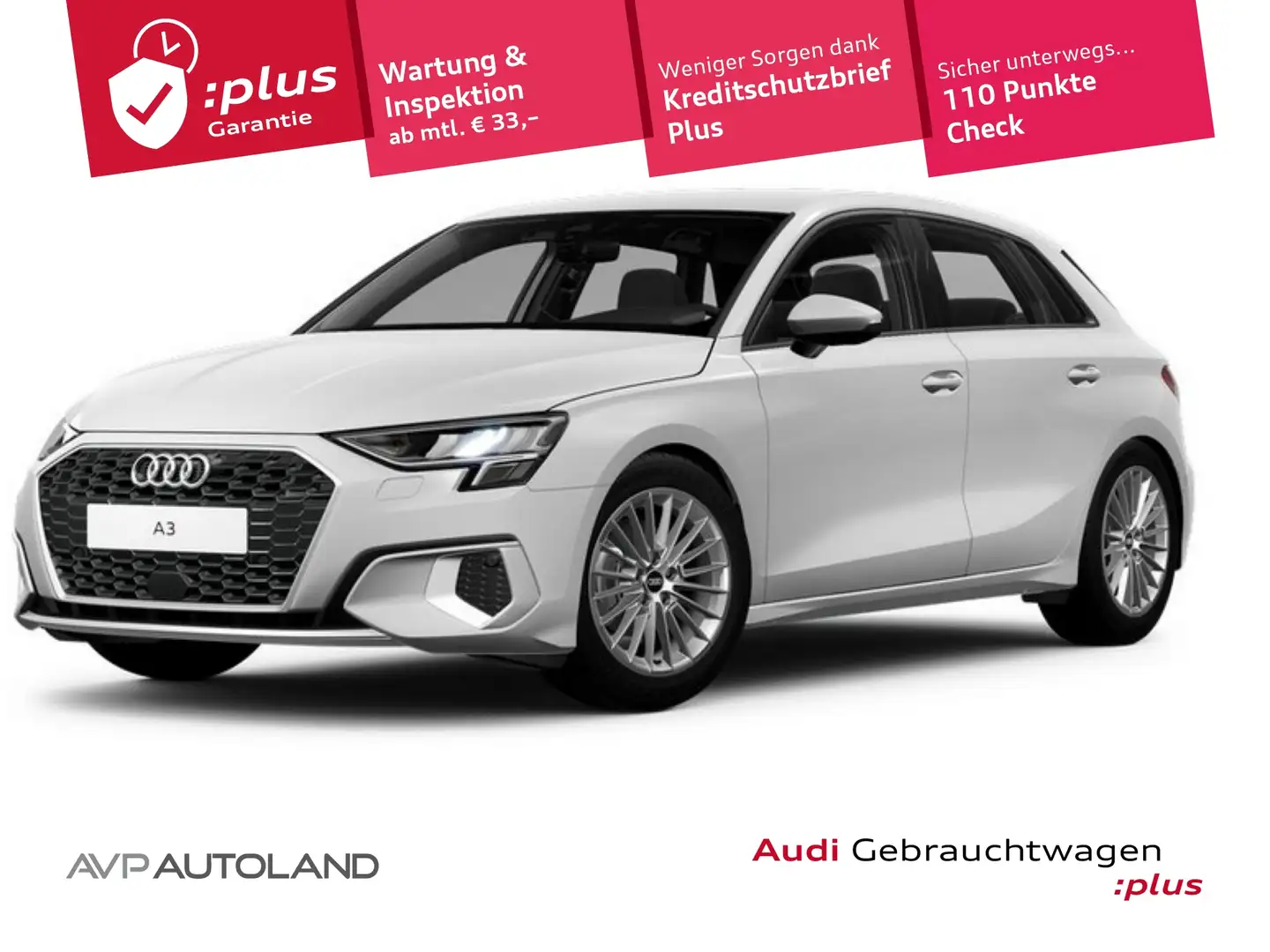 Audi A3 Sportback 30 TDI advanced | MMI NAVI PLUS | Weiß - 1