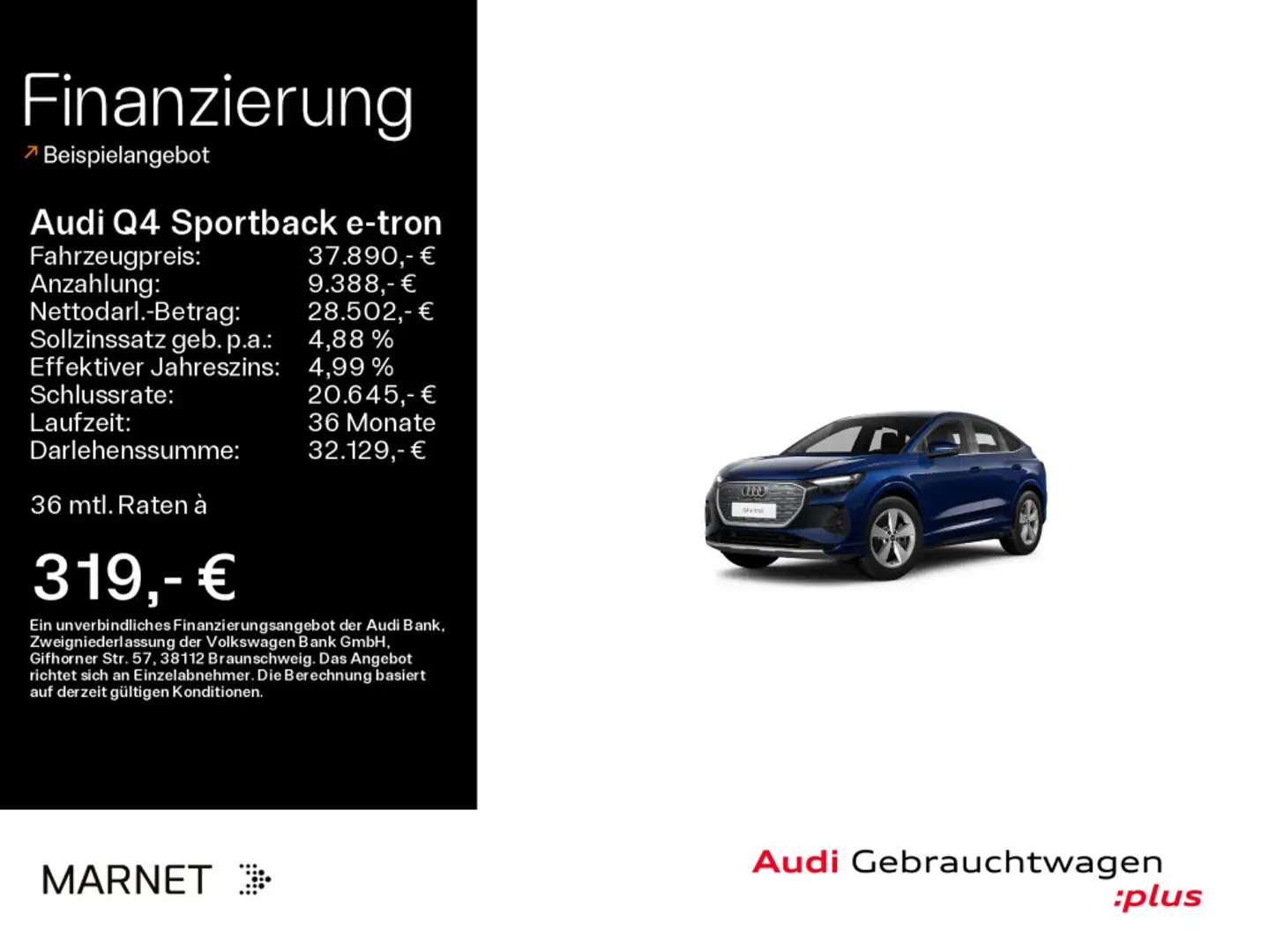 Audi Q4 e-tron 50 quattro*Navi*Audi connect Blu/Azzurro - 1