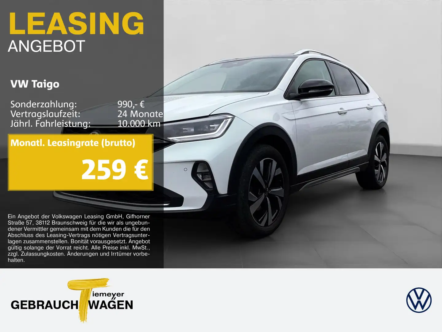 Volkswagen Taigo 1.0 TSI DSG STYLE LM17 NAVI KAMERA BEATS Weiß - 1