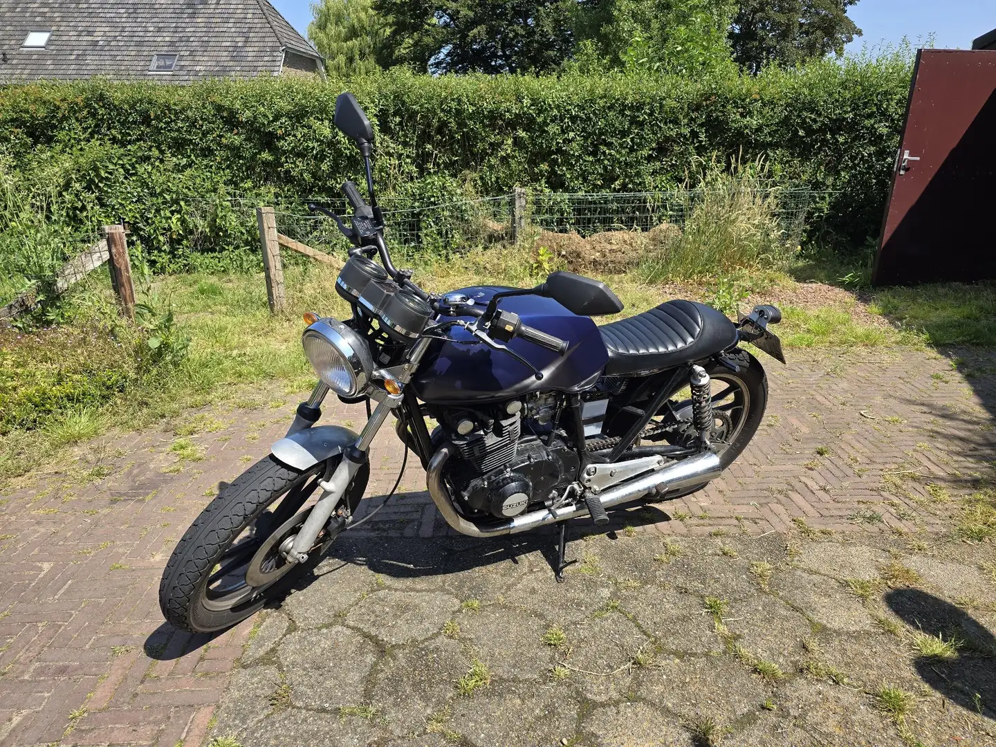 Suzuki GS 450 GS450E cafe racer Bleu - 1