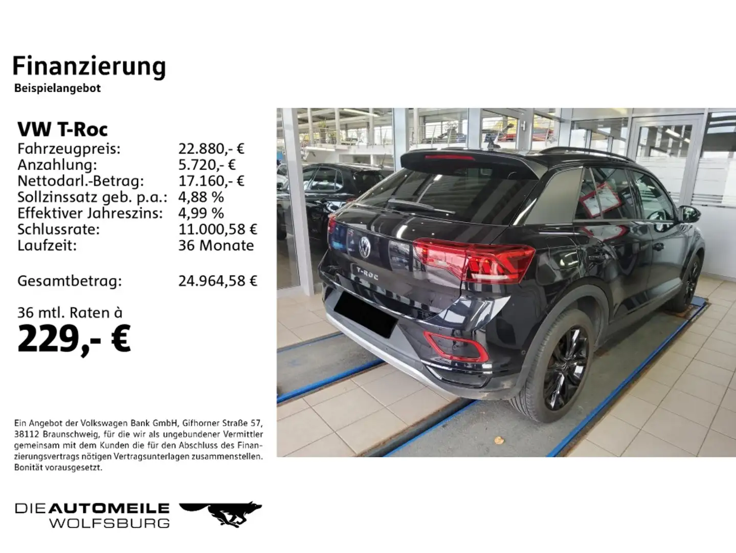 Volkswagen T-Roc 1.5 TSI Style Pano/AHK/ACC Schwarz - 2
