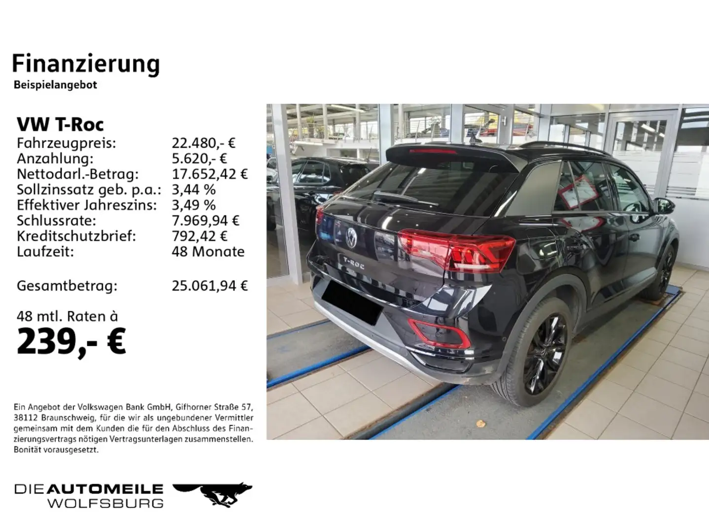 Volkswagen T-Roc 1.5 TSI Style Pano/AHK/ACC Schwarz - 2