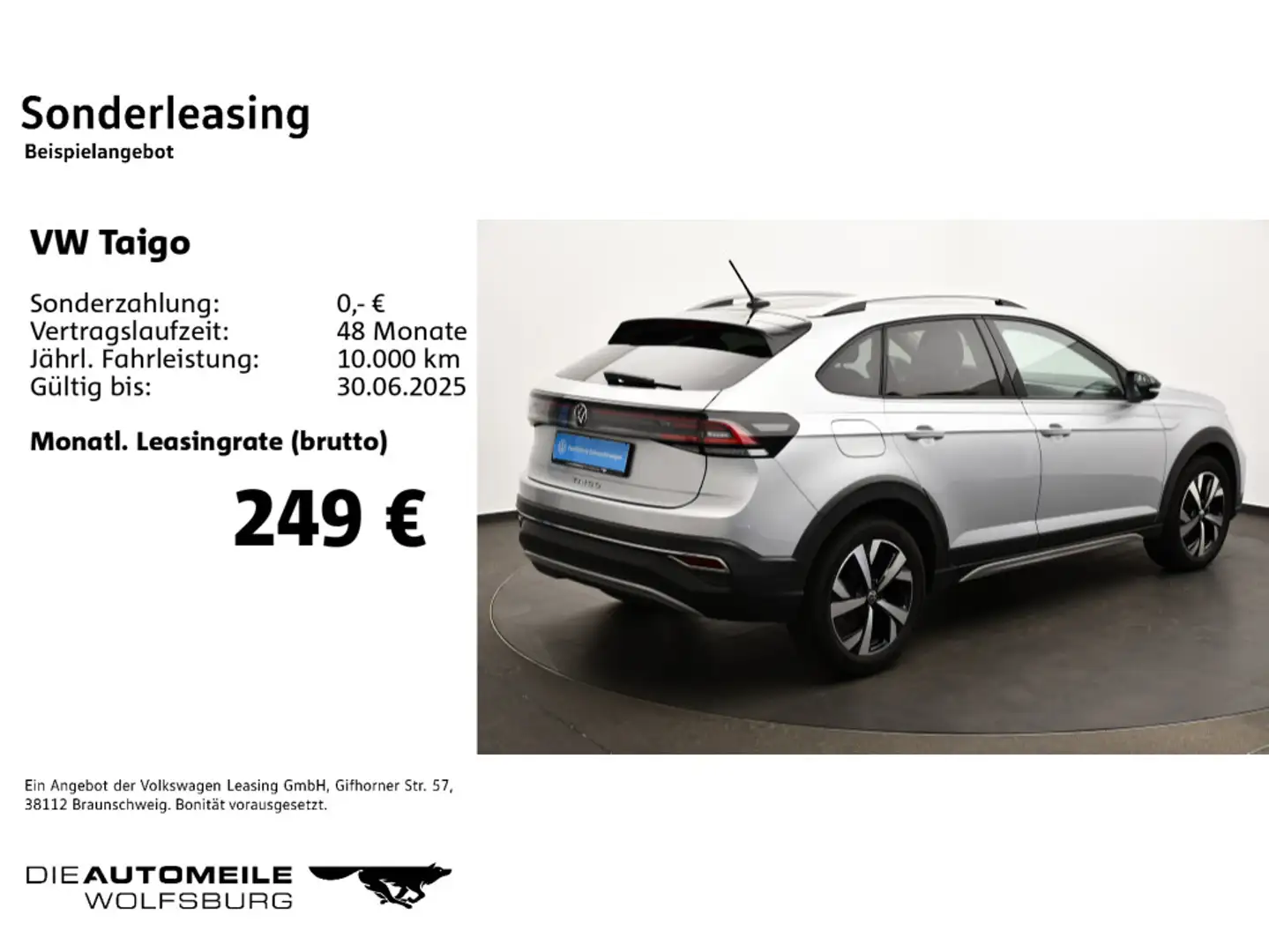 Volkswagen Taigo 1.0 TSI DSG Style Matrix/ACC Silber - 2