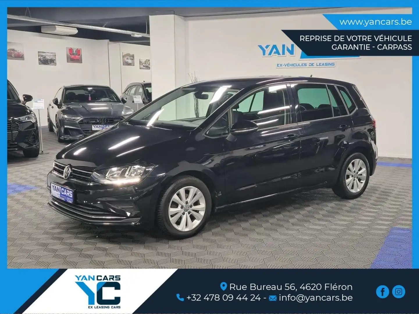Volkswagen Golf Sportsvan 1.0 TSI * COMFORTLINE * CARPLAY+CAM+AAC * TOP ETAT Zwart - 1