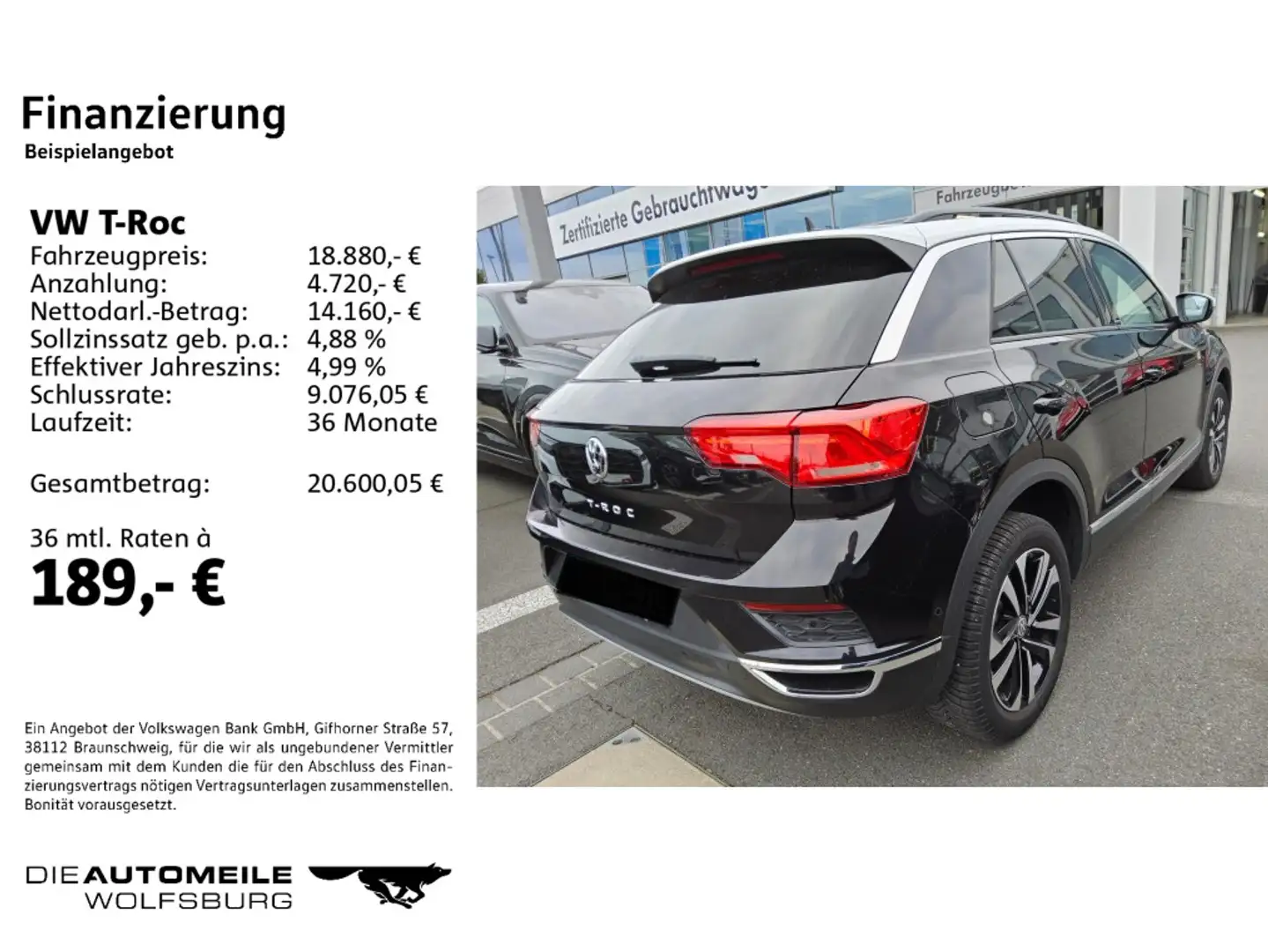 Volkswagen T-Roc 1.5 TSI IQ-Drive Pano/ACC/App-Connect Nero - 2