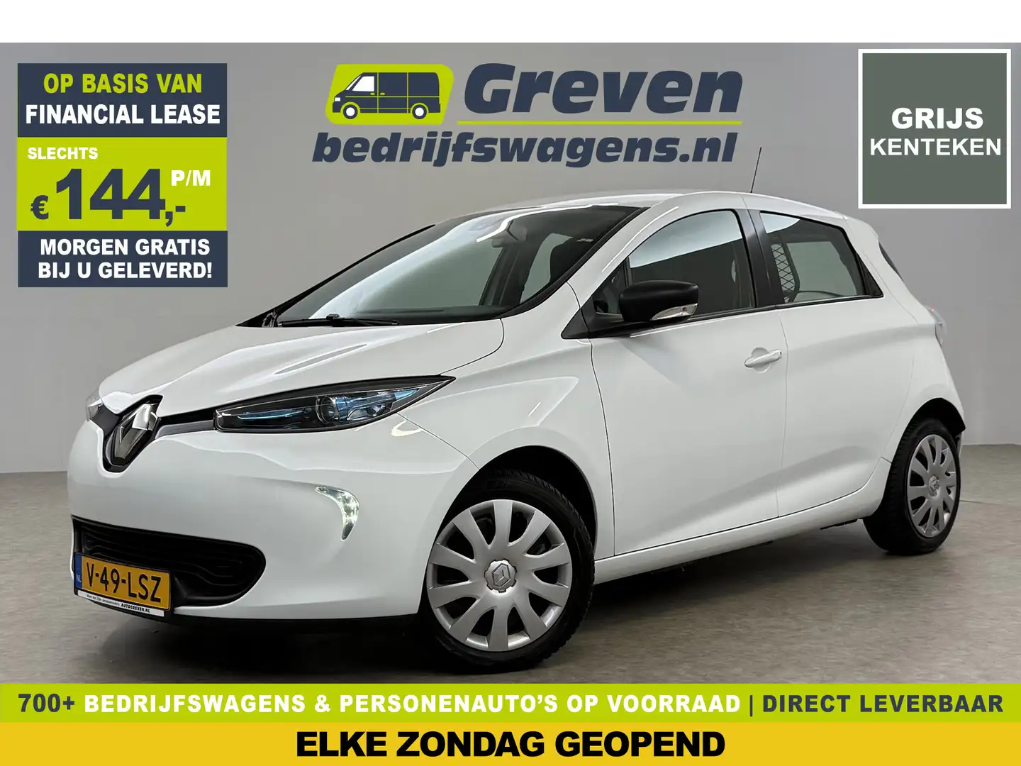 Renault ZOE Cargo | Huur Accu | 41 kWh Elektrisch | Grijs Kent Wit - 1