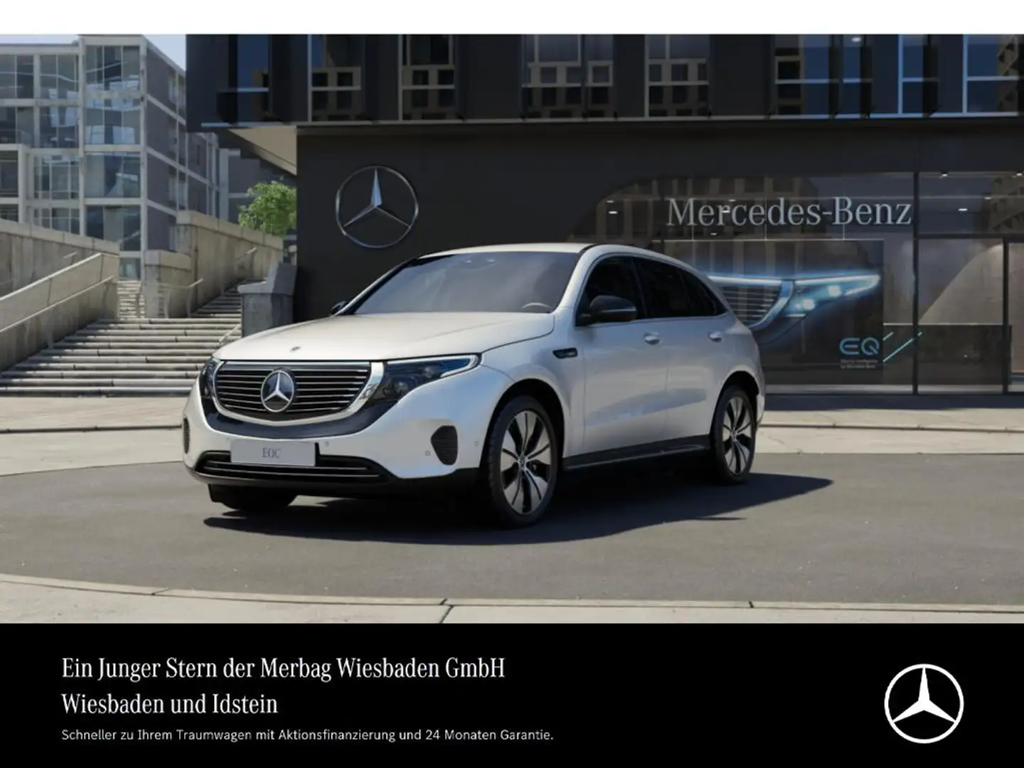 Mercedes-Benz EQC 400 4M DISTRONIC HUD MULTIBEAM MEMORY APPLE Blanc - 1
