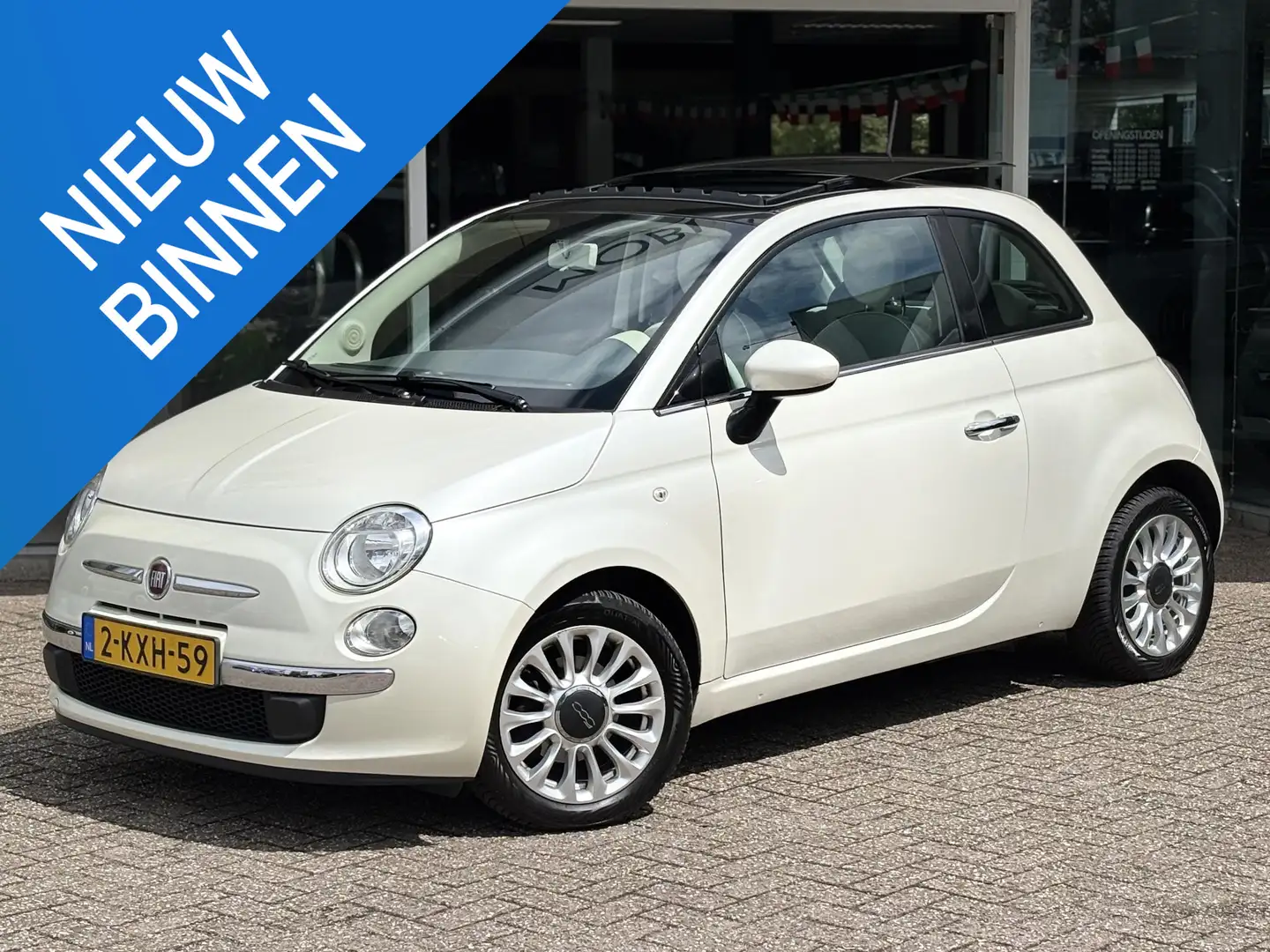 Fiat 500 0.9 TwinAir Lounge | Shuifdak | Climaat control | Wit - 1