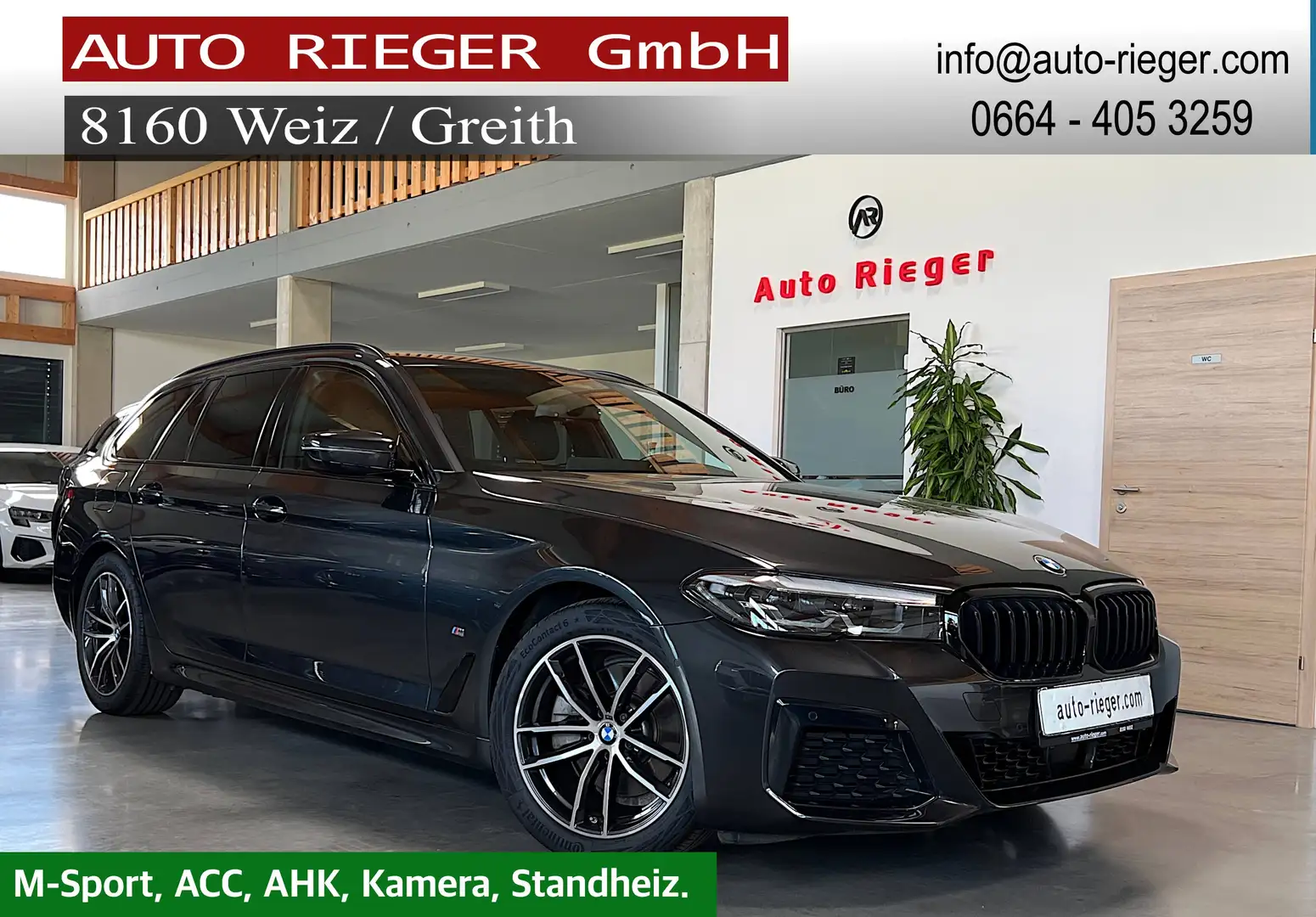 BMW 520 520 d xDrive M Sport AHK, Kamera, ACC Schwarz - 1