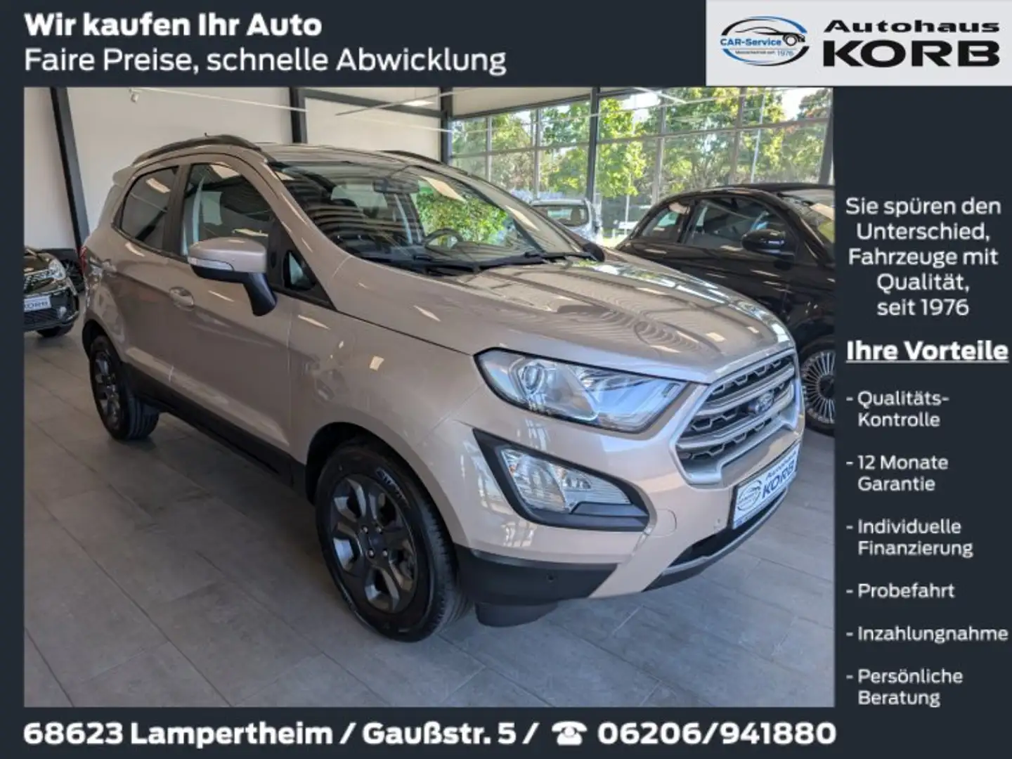 Ford EcoSport ECOSPORT 1.0 EcoBoost Aut. Cool&Connect, Garantie Beige - 1