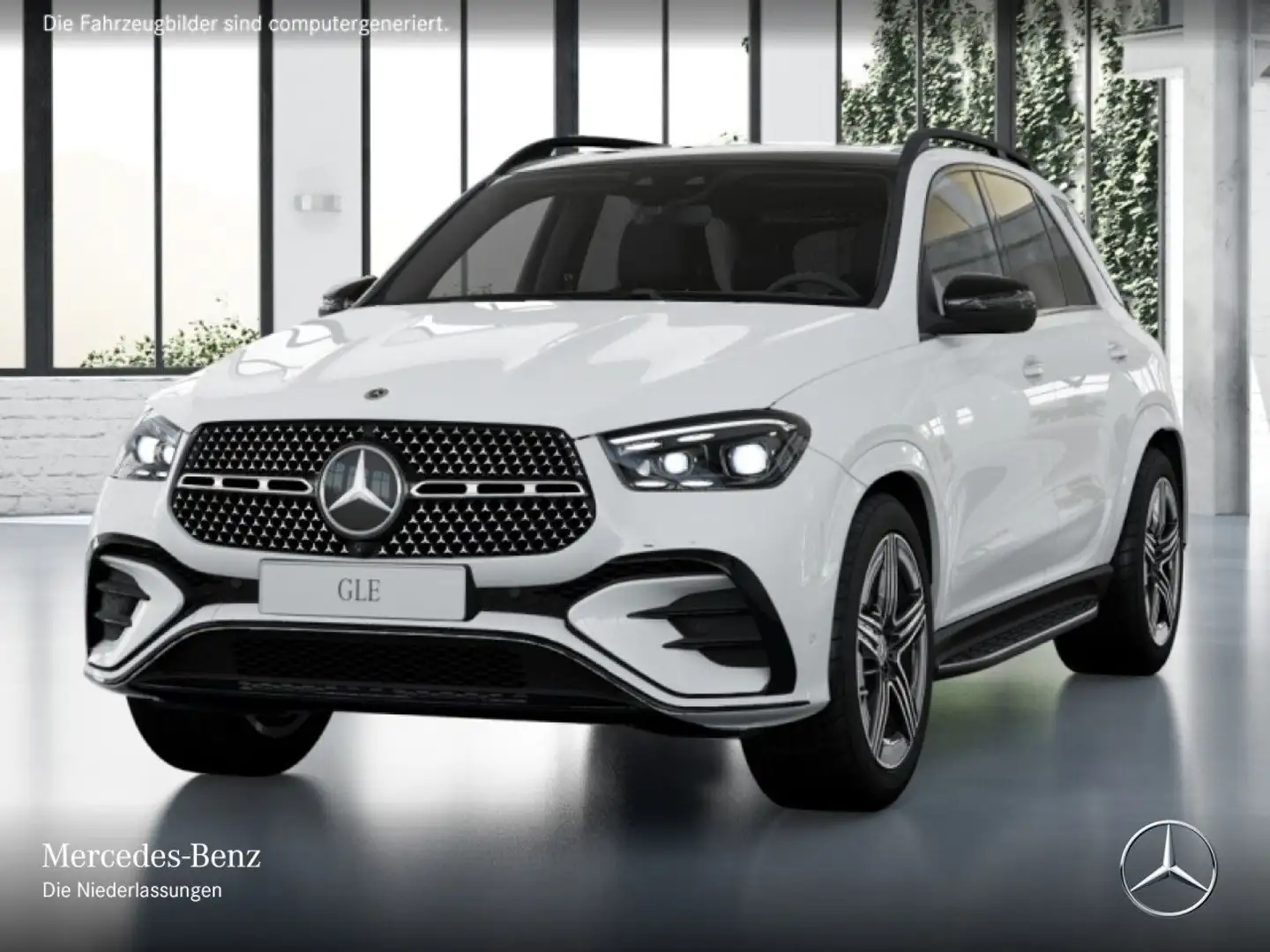 Mercedes-Benz GLE 450 d 4M AMG+NIGHT+PANO+360+AHK+MULTIBEAM+SPUR Weiß - 2