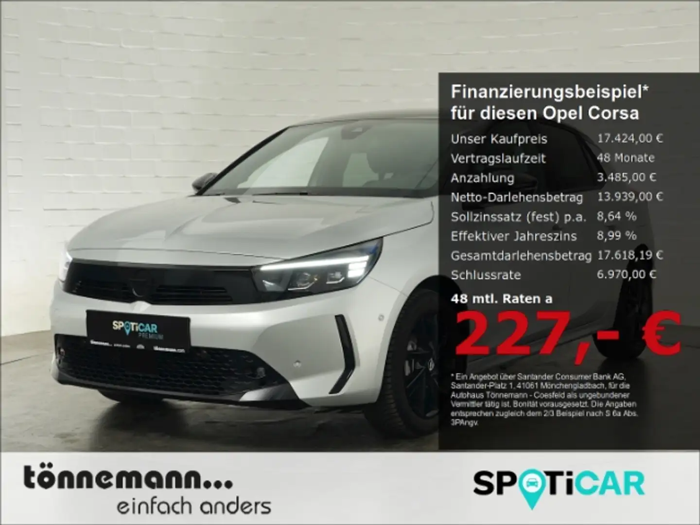 Opel Corsa F FACELIFT GS+LED MATRIX+NAVI+RÜCKFAHRKAMERA+SITZ- Silber - 1
