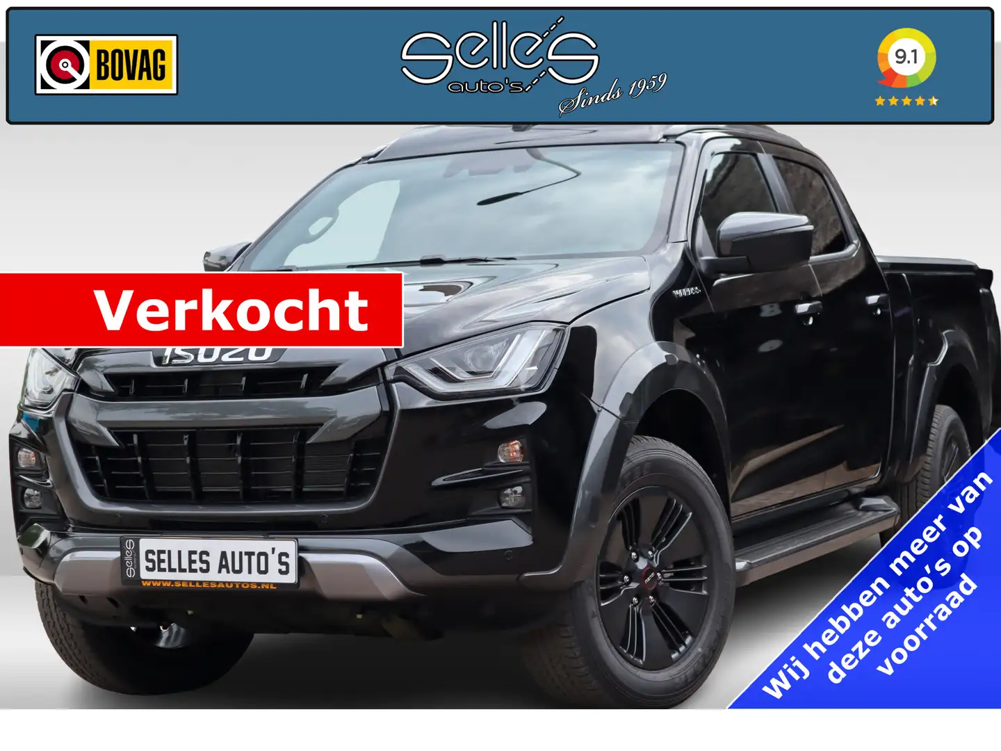Isuzu D-Max V-CROSS 4WD Double Cab | OP VOORRAAD | All-in prij Zwart - 1