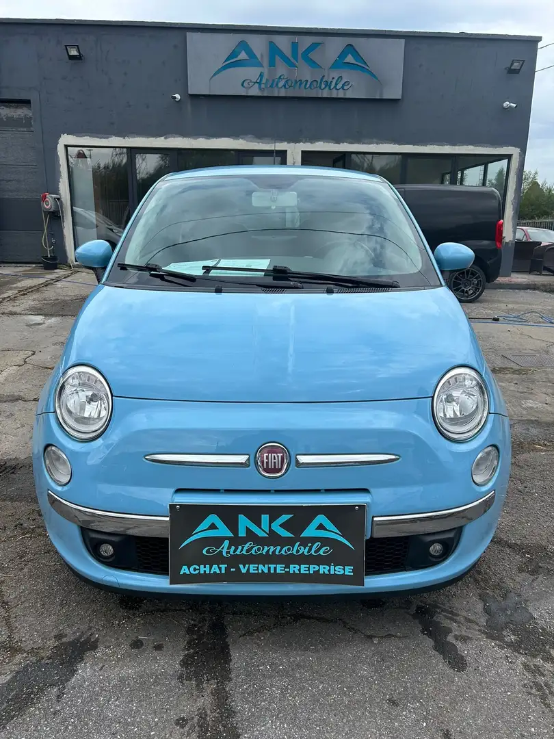 Fiat 500 0.9 T TwinAir Lounge Stop Blauw - 1