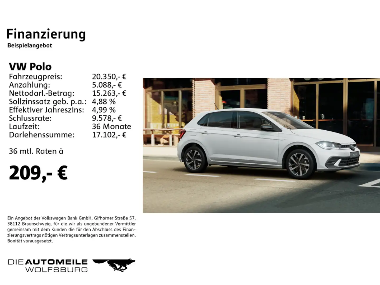 Volkswagen Polo VI 1.0 TSI Move Matrix/ACC/Beats Weiß - 2