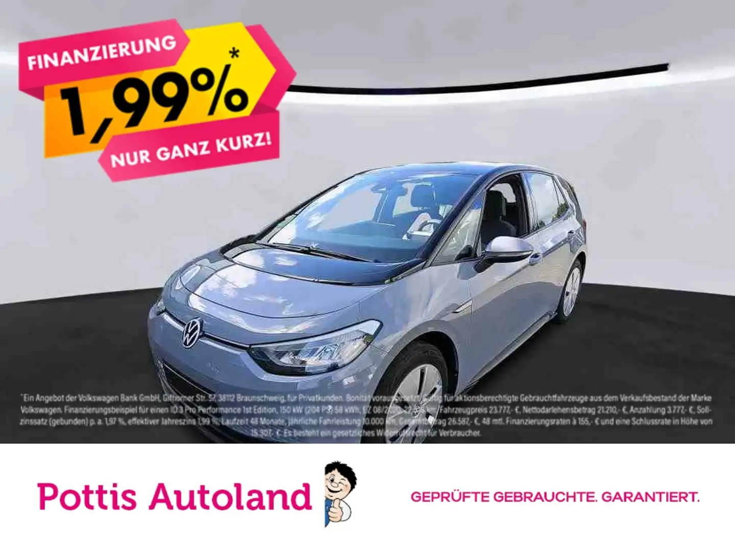 Volkswagen ID.3 PURE PERFORMANCE NAVI PDC LED Grau - 1