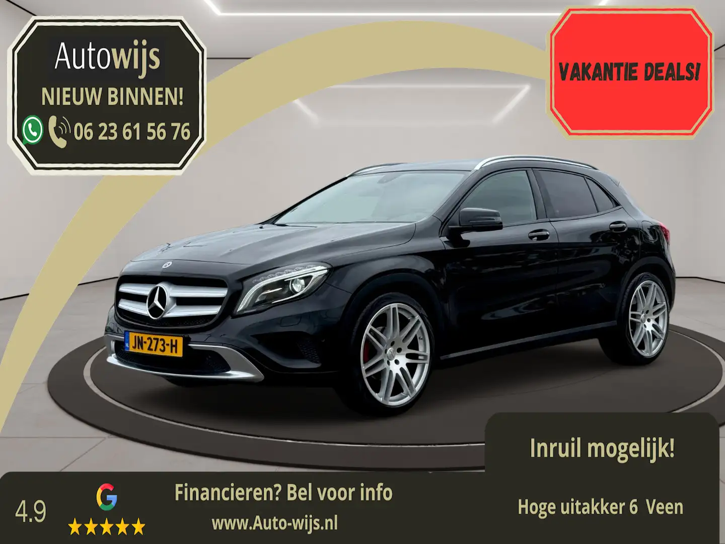 Mercedes-Benz GLA 200 Edition 1|69DKM|Xenon|Navi|Trekhaak|AUT|Goed onder Zwart - 1