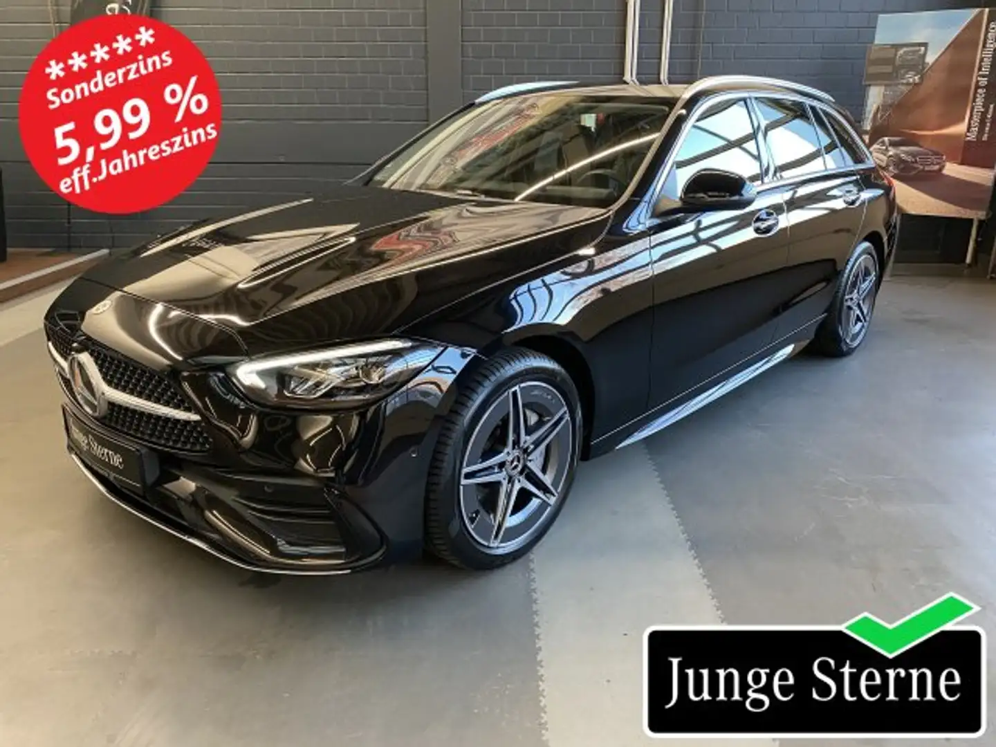 Mercedes-Benz C 180 C 180 T AMG LED MBUX Panorama Standh.AHK Sound Noir - 1