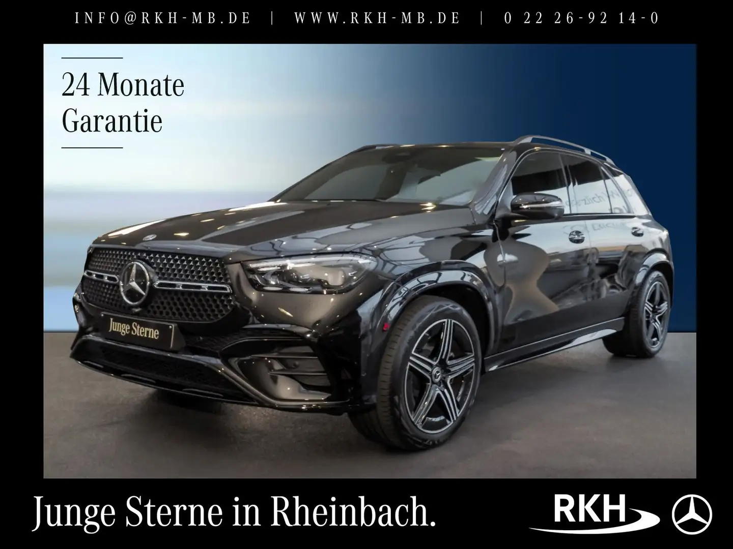 Mercedes-Benz GLE 450 GLE 450 d 4M AMG Line Night/Pano/Distr/360°/AHK Schwarz - 1