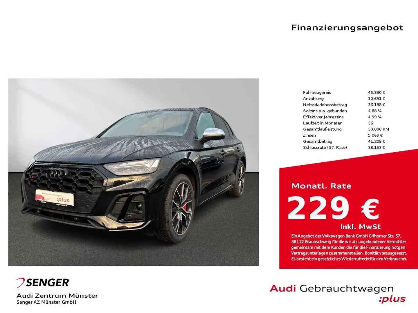 Audi SQ5 3.0 TDI quattro MMI Navi Matrix Kamera AHK Negro - 1
