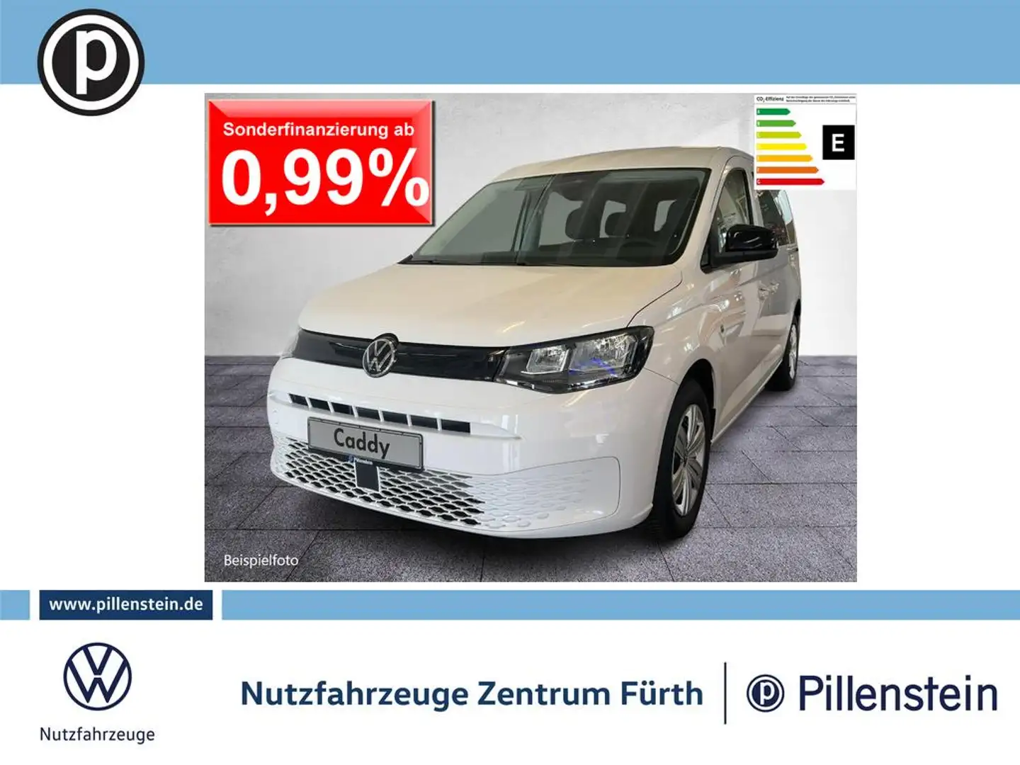 Volkswagen Caddy Kombi KLIMA 7-SITZER PDC APP-CONNECT Blanc - 1