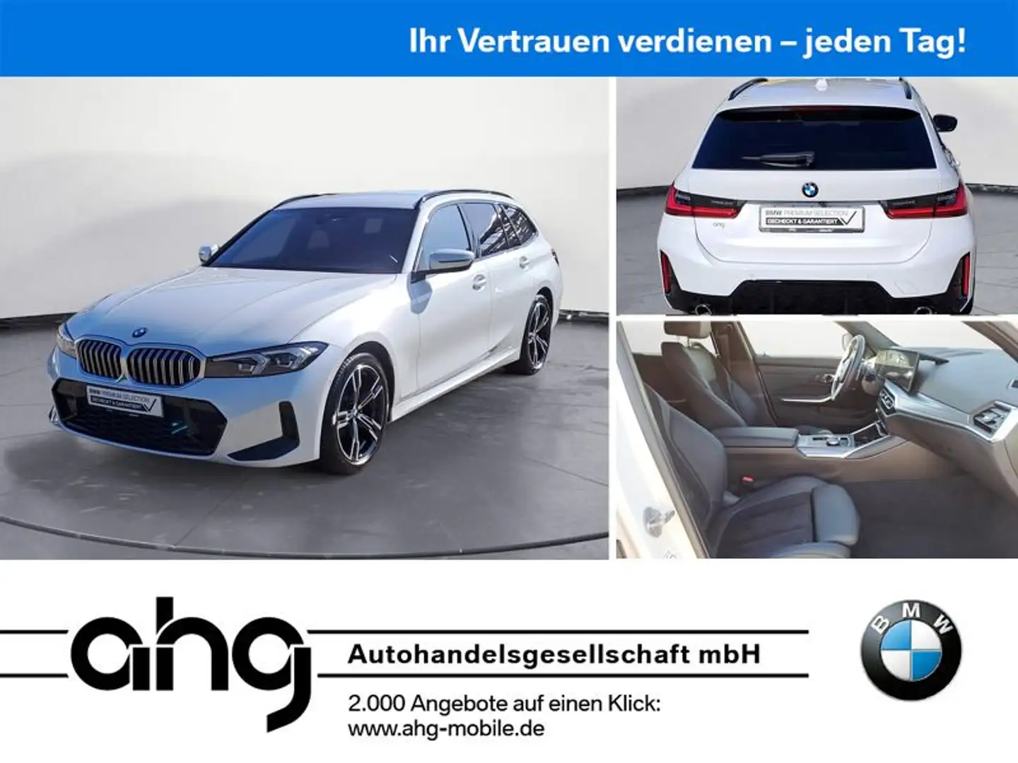 BMW 318 d Touring M Sportpaket Sonnenschutz Lenkradhe Blanc - 1