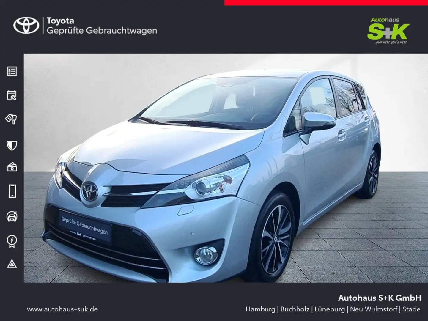 Toyota Verso 1,8l Edition-S+ "Rückfahrkamera"Tempomat"Sitzh. Silber - 1