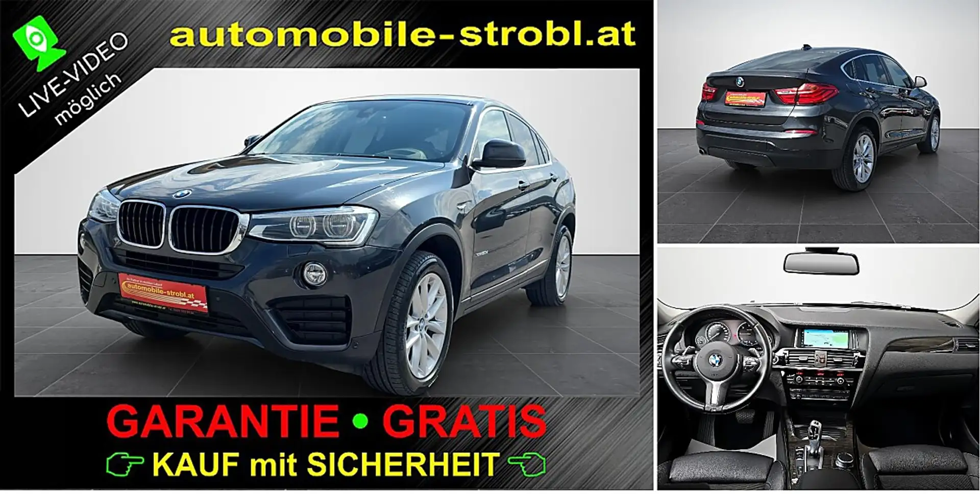 BMW X4 xDrive 20d Aut.*LED*AHV*Navi*GARANTIE* Grau - 1