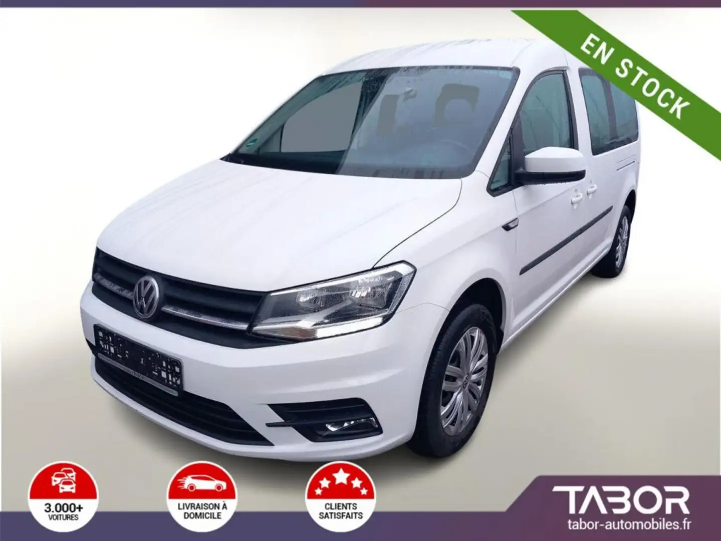 Volkswagen Caddy Maxi 2.0 TDI BMT 7PL GPS Clim Blanc - 1