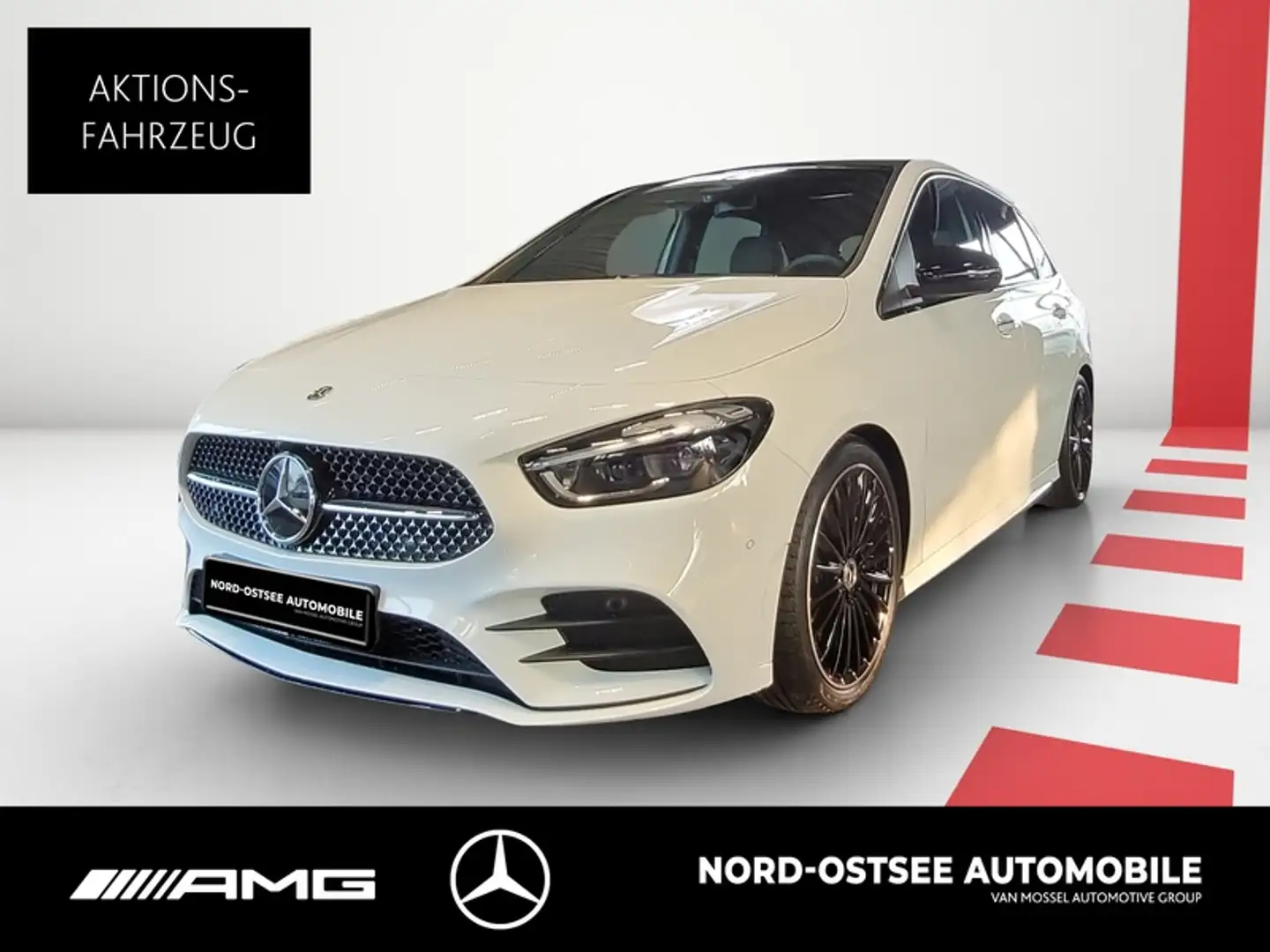 Mercedes-Benz B 220 4M AMG NIGHT PANO AHK DISTRONIC MULTIBEAM Weiß - 1