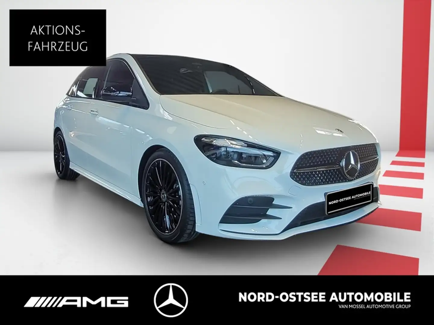 Mercedes-Benz B 220 4M AMG NIGHT PANO AHK DISTRONIC MULTIBEAM Weiß - 2
