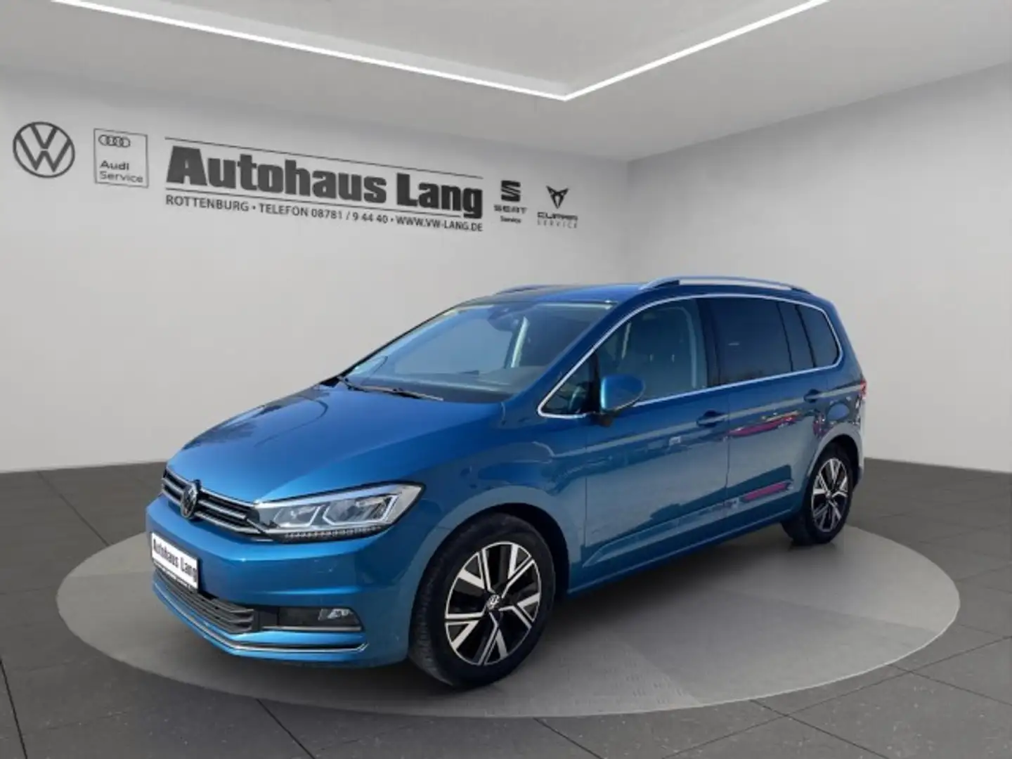 Volkswagen Touran 2.0 TDI DSG Highline AHK Rear 7-Sitze 8-fach berei Blau - 2