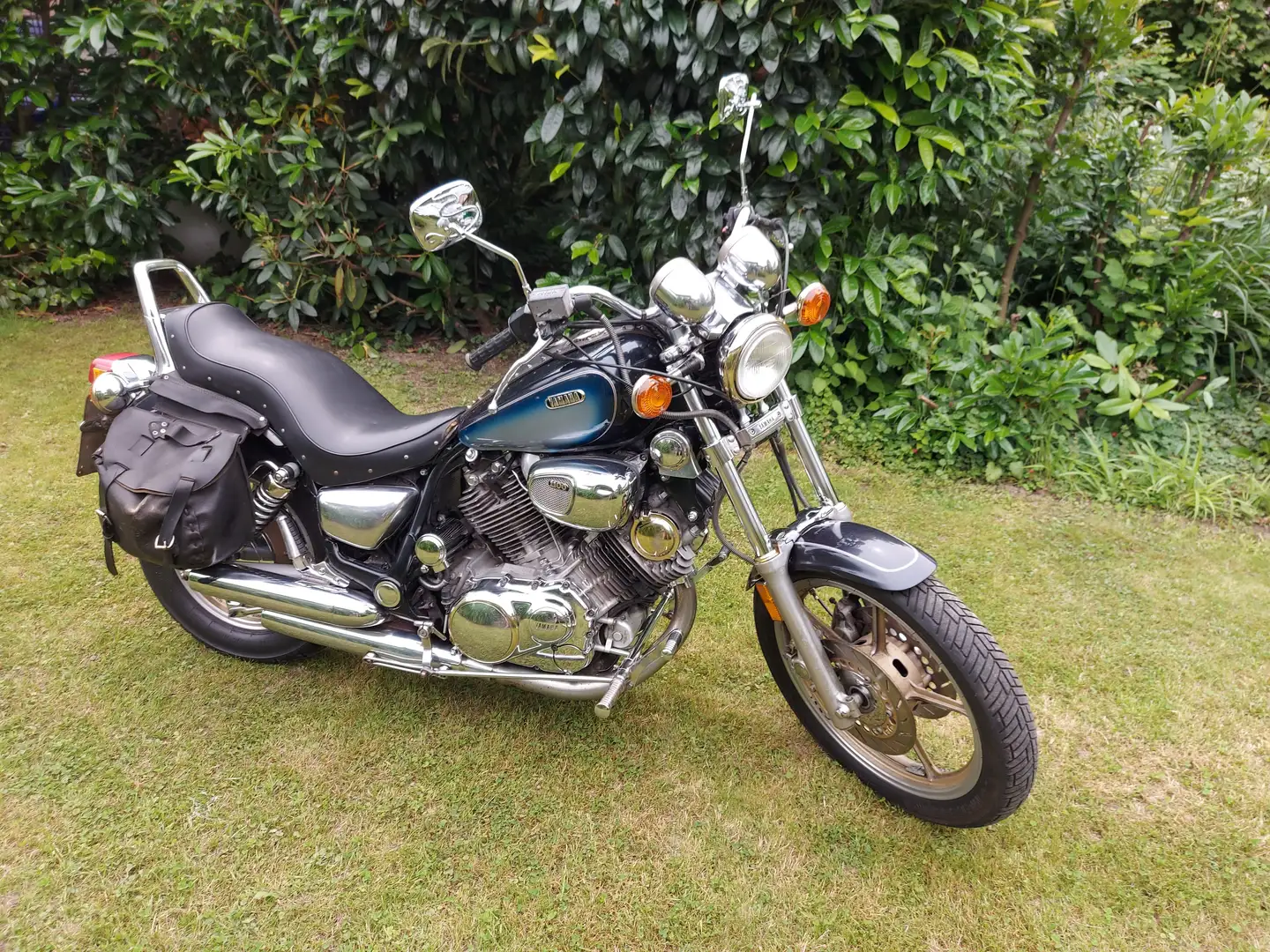 Yamaha XV 1100 Oldtimer-Chopper Virago, 1TF Blauw - 1