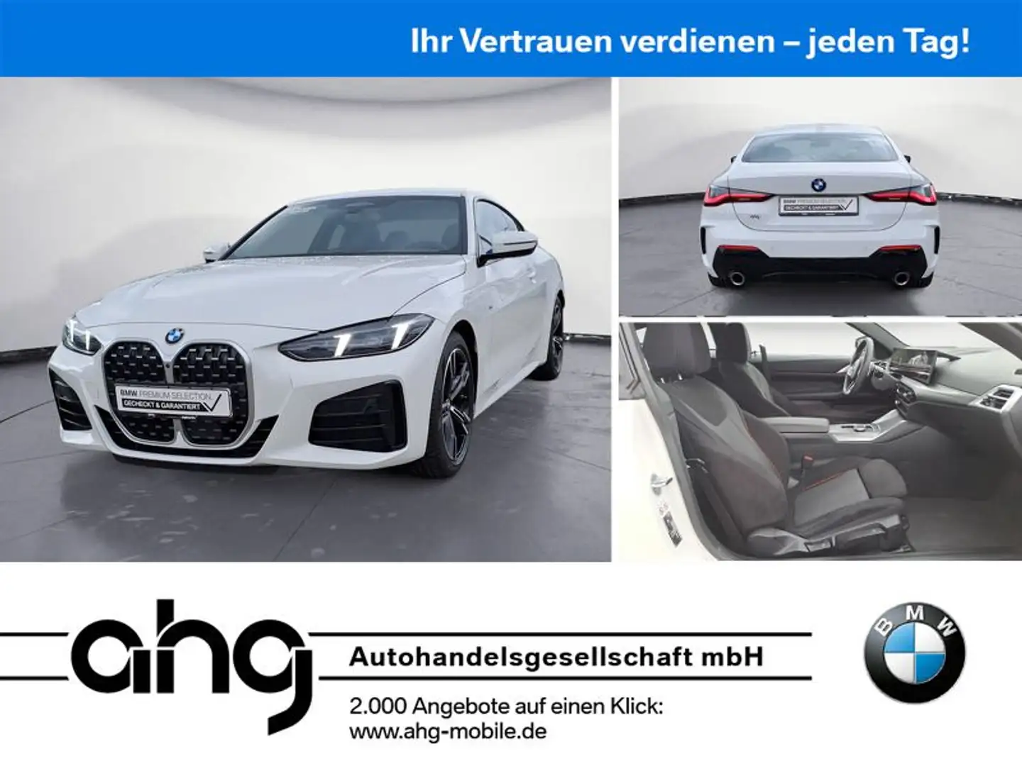 BMW 420 i Coupe M Sportpaket Navi Head Up Aktive Gesc Weiß - 1