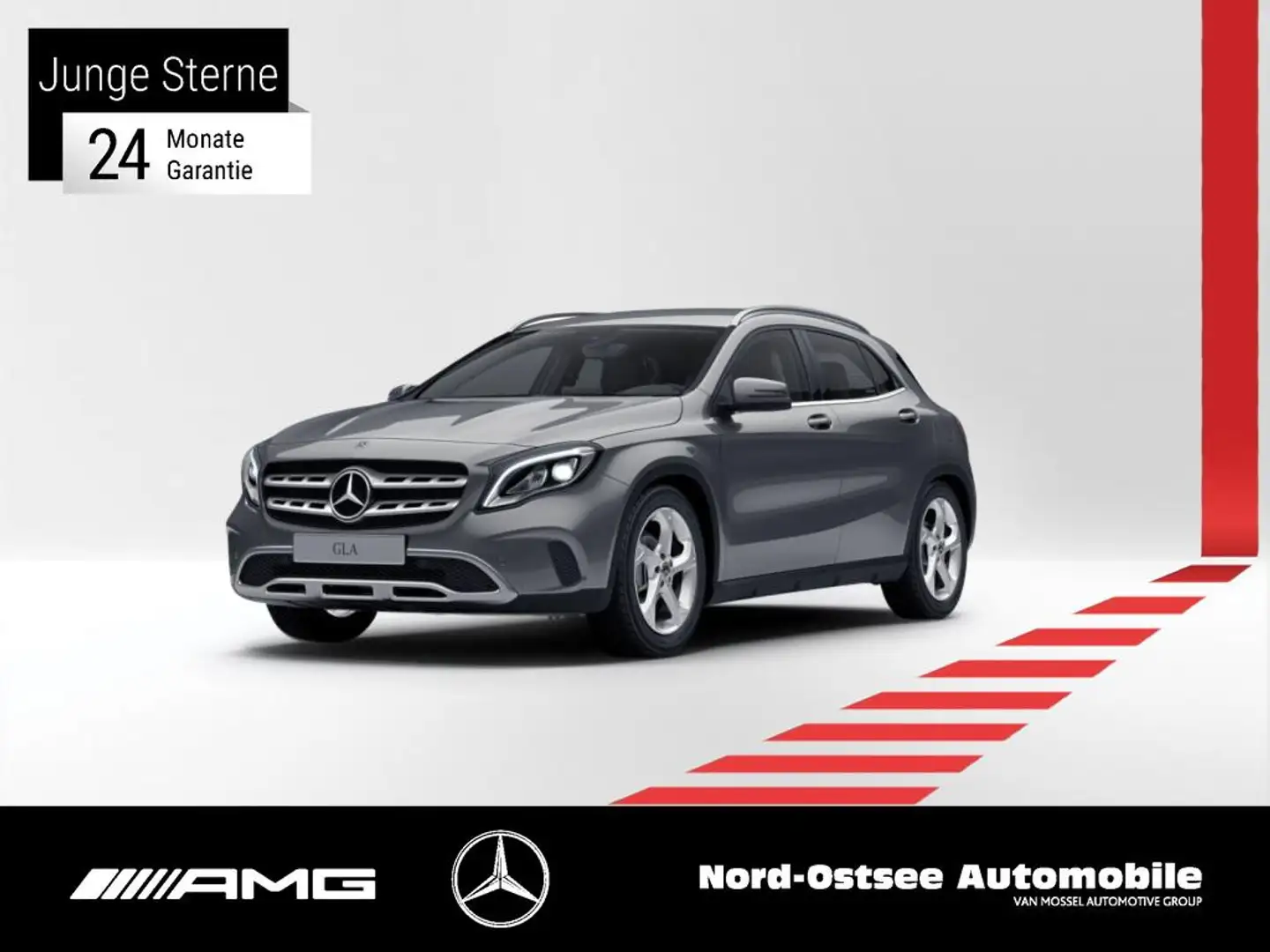 Mercedes-Benz GLA 180 URBAN NAVI AHK TEMPOMAT LED SHZ Grijs - 1
