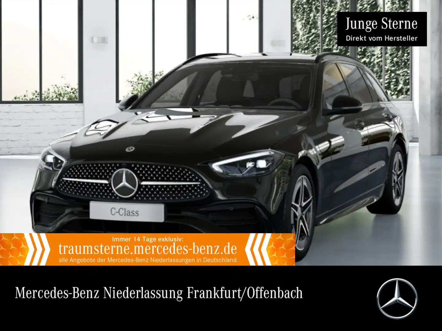 Mercedes-Benz C 300 e T AMG+NIGHT+AHK+LED+KAMERA+KEYLESS+9G Zwart - 1