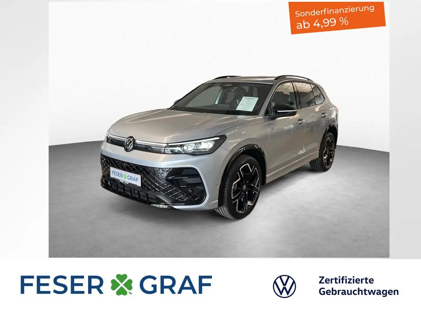 Volkswagen Tiguan R-Line 2.0 TDI 7-DSG BlackStyle PANO Silber - 1