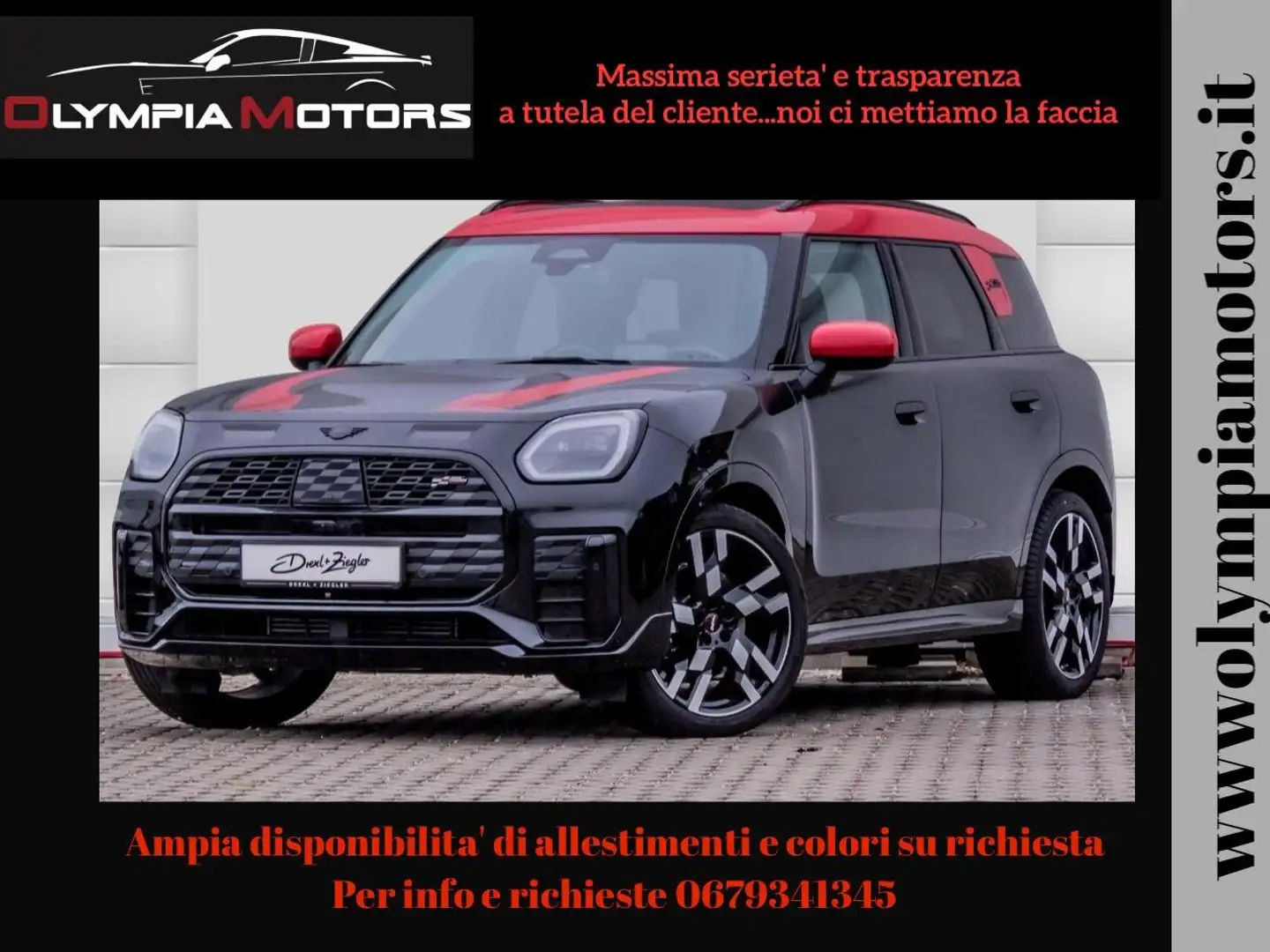 MINI John Cooper Works Countryman MHEV JCW NAVI TETTO 20 H&K PELLE KAMERA 360 Černá - 1