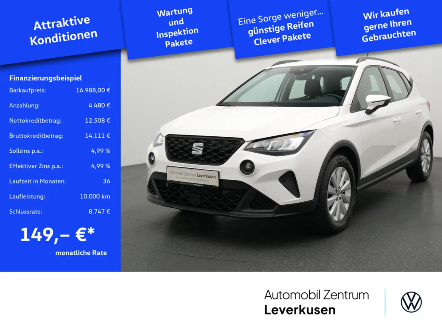 SEAT Arona Style Beats Fast Lane AHK VIRT KAM CARP Weiß - 1